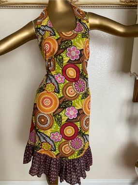 Pier 1 Floral Kitchen Hostess Apron
